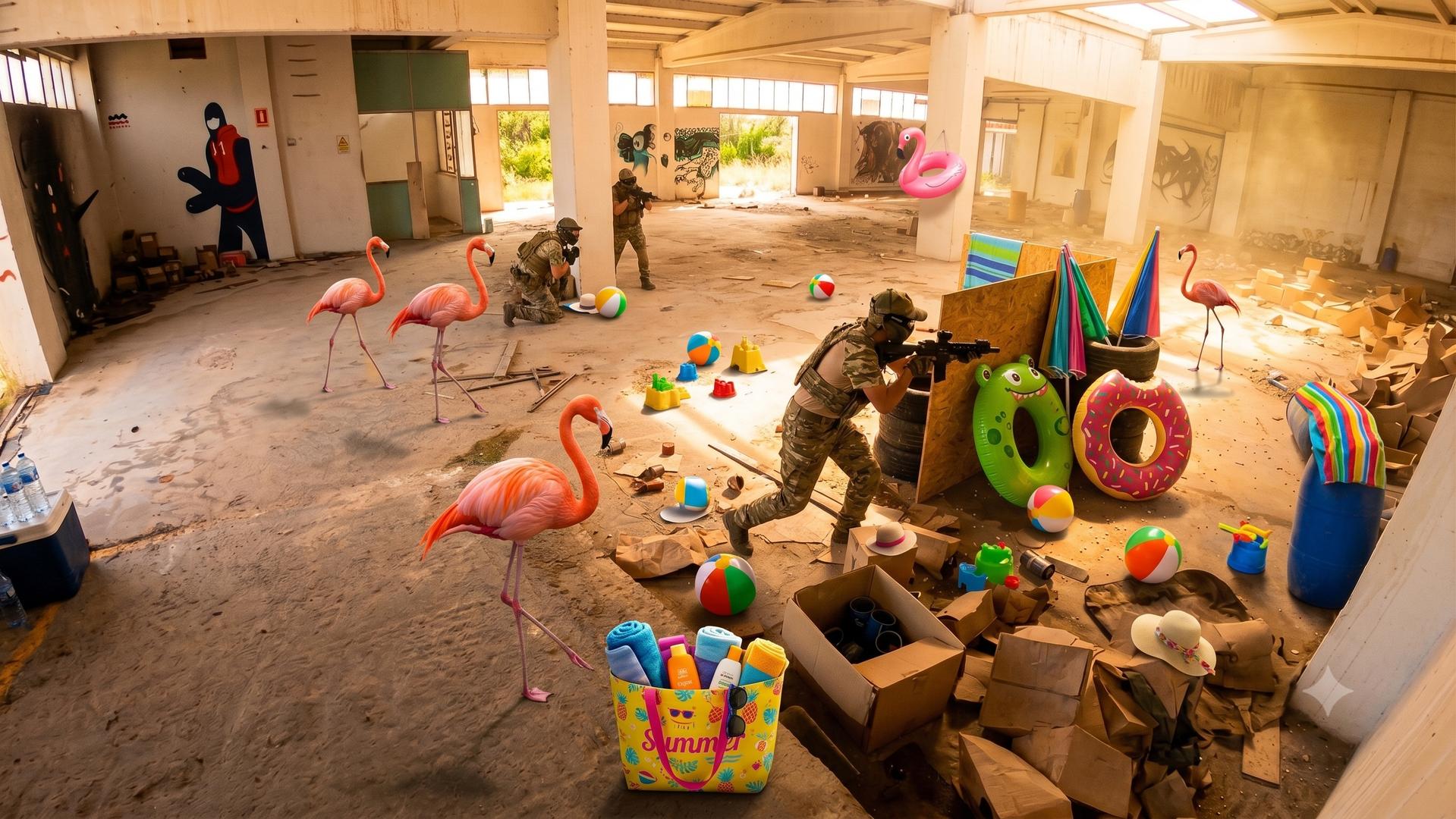 Flamingo Down! Χαλαρό παιχνίδι
